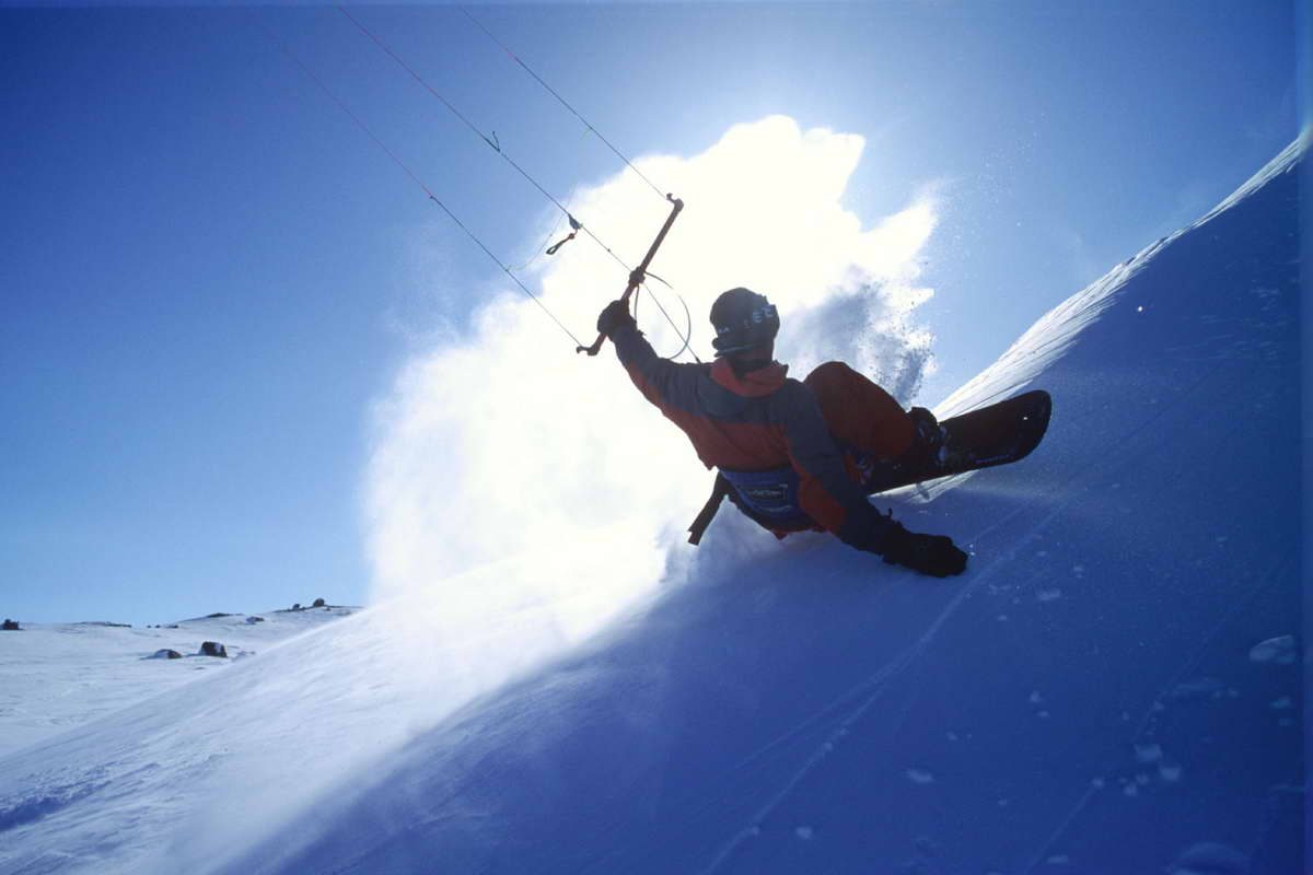 普莱恩莫尔特冰川上的雪地风筝